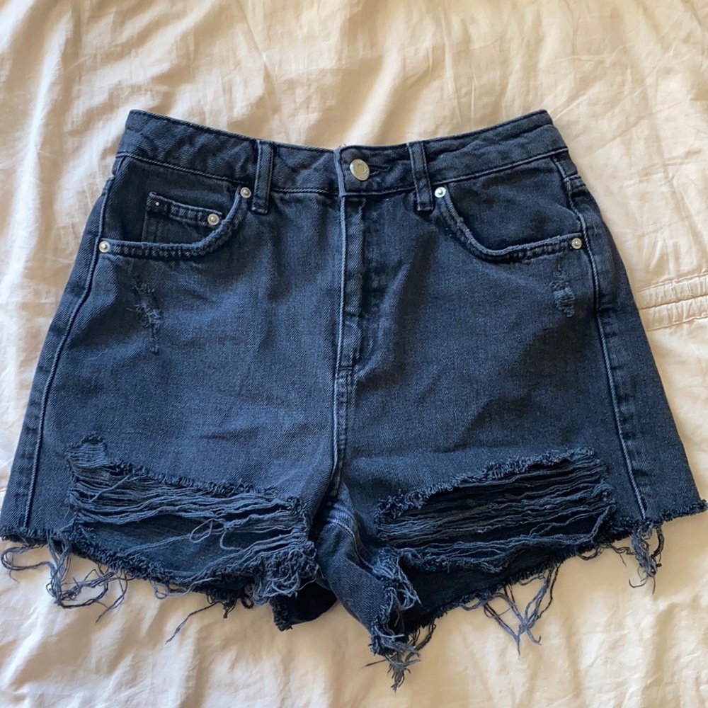 Topshop high rise denim short